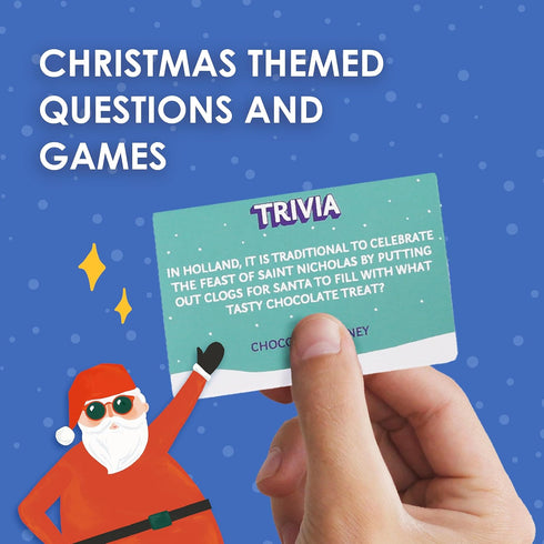9+ Talking Tables Christmas Family Games Night, Six Games, After Dinner Party, Fun Travel Pocket Games for Kids, Card