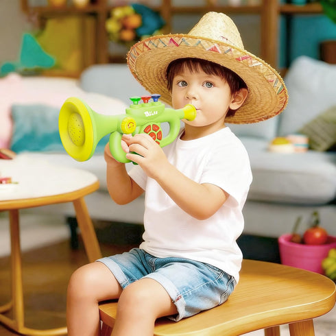 DOLPH HUG 2026 3 4 5 6 7 8, Generic Toddler Musical Trumpet Toy for Kids - Upgraded Musical Enlightenment Instrument