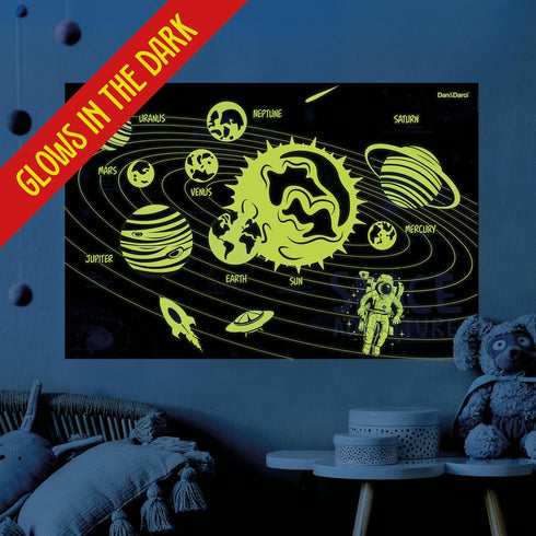 Glow in The Dark 100 Piece Galaxy Puzzle for Kids - Space Jigsaw Toys for Boys & Girls Ages 6-8