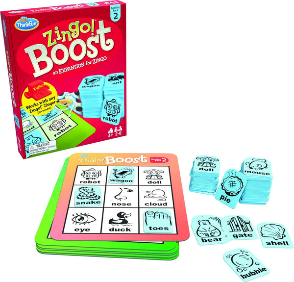 ThinkFun Zingo! Booster Pack #2 - Expansion Pack for Kids Ages 4 and Up, Brain-Stimulating Word Puzzle Game