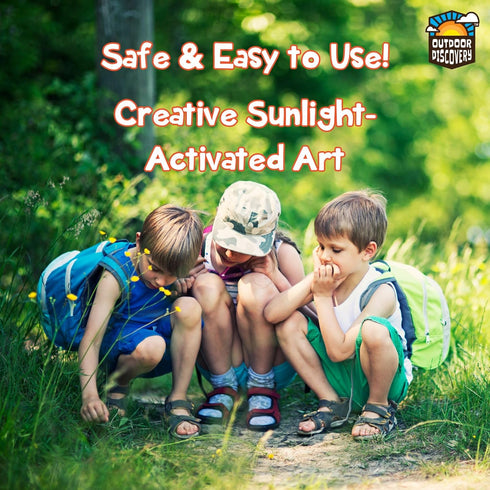 Set 36 5+ Toysmith Outdoor Discovery Solar Print Paper Kit Bundle Sun Printing for Kids Includes Sheets Sun Print