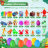 200 Pack Prefilled Easter Eggs with Mini Novelty Squishy Fidget Toys Inside Assorted Toys Great for Kids Girls Boys