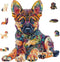 Ruikiyart Wooden Puzzle for Adults 500 Pieces,Unique Dog Shaped German Shepherd Puggy