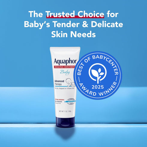 7 Oz Aquaphor Baby Healing Ointment Advanced Therapy Skin Protectant, Dry Skin and Diaper Rash Ointment, Tube