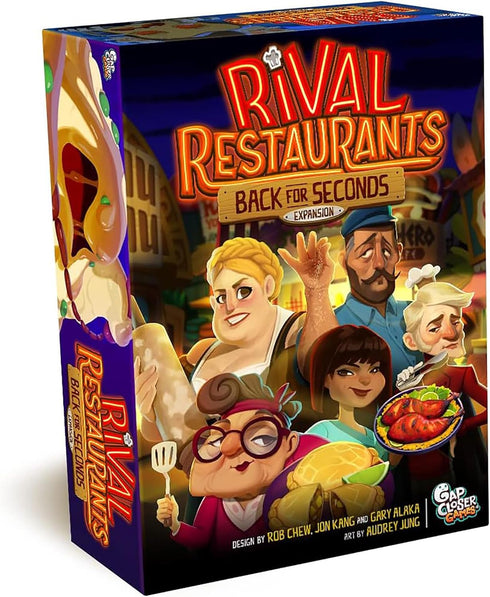 Gap Closer Games | Rival Restaurants: Back for Seconds Expansion | Strategy Board Game for 2 to 6 Players