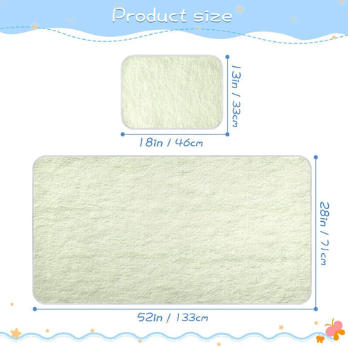 SyXIOP 28" 52" Green Cooling Baby Waterproof Crib Mattress Cover x Absorbent Pee Pads for Kids, Adult