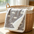 TL Care (30" 35"), 3D Cozy Heavenly Soft Chenille Sherpa Receiving Blanket x Gray, Warm and for Boys and Girls, Ideal