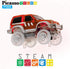 PicassoTiles 2pcs Magnetic Toy Car Set, Compatible with Magnet Race Track, Educational Construction Kits