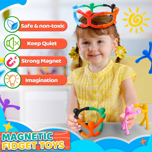 Zemobra 3 4 5 6 7 8 -5PCS Magnetic Travel Toys for Toddlers Kids, Fidget Toys Airplane Car Travel Activities
