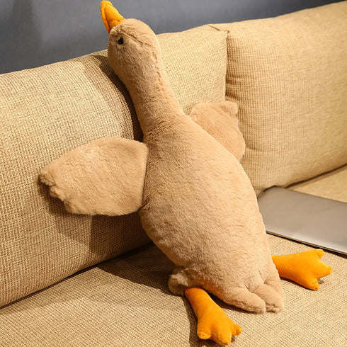 Very Fat Goose Stuffed Animal, 20 Inch Giant Cute Duck Plushies Pillow, Soft Gifts for Kids, Brown