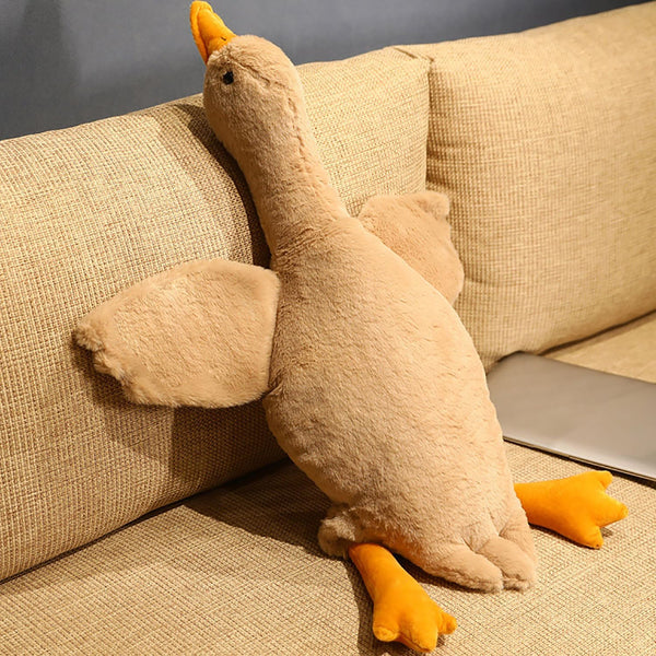Very Fat Goose Stuffed Animal, 20 Inch Giant Cute Duck Plushies Pillow, Soft Gifts for Kids, Brown