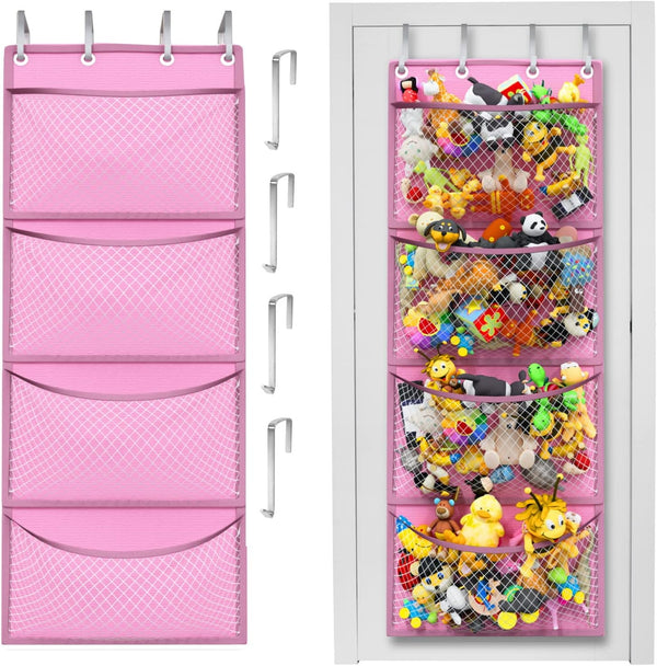 Over Door Organizer for Stuffed Animals - Easy Installation Hanging Storage for Toys and Baby Accessories