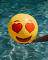 Coconut Float Emoji Beach Balls - 18 Inch Inflatable Balls for Summer Parties & Swim Events