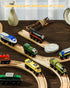 Set Set (10 3+ SainSmart Jr. Wooden Train Accessories, Magnetic Toy Car PCS), Compatible with All Major Brands, Gift