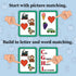 3-5 1-4 Sight Words Matching Game - Montessori-Inspired Early Letters & Reading for Ages & Players - Preschool