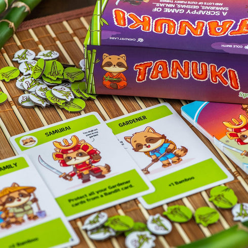 Tanuki - Take-That Card Game for 3 to 8 Players, Non-Stop Player Interaction, 20 Minutes, Ages 7+