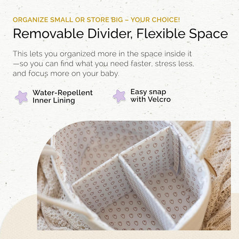 Yunioo Baby Diaper Caddy Organizer, Portable Nursery Storage Basket with Sturdy Handle Diaper Caddy Basket, Car Caddy