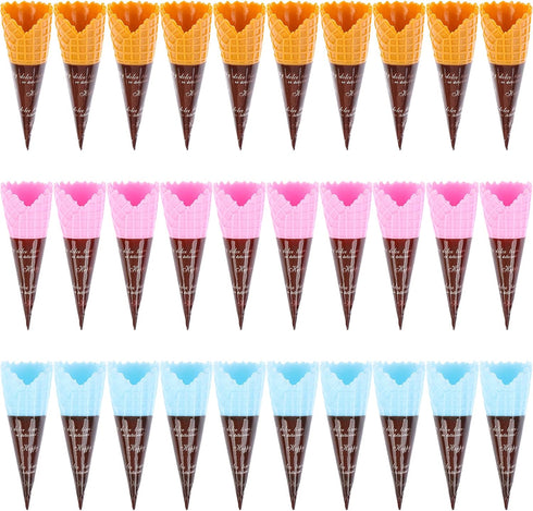Haiabei 30 Pcs Mini Realistic Artificial Ice Cream Cone Adorable Ice Cream Cone