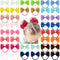CÉLLOT Toddler Hair Accessories - 40pcs 2.75" Elastics Rubber Ribbon Bands, Bows for Baby Girls