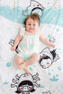 Rookie Humans Organic Cotton Sateen Fitted Crib Sheet: Dive in, Modern Nursery, Standard Crib Size (52 x 28 inches)