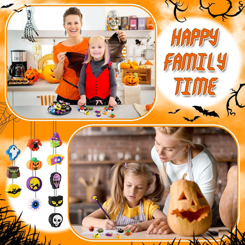 Halloween Large Erasers - Trick or Treat Party Favors Decorative Pumpkin Ghost Spider Erasers Bulk (36 Pcs)