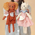 Set 3+ Golray Portable Dress Up Plush Doll with Storage Case, Cat & Dog Stuffed Animal Toys, Doll Clothes with Wooden