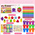 72 Summer Set Cinrobiye Pcs Fruit Coloring Book Bulk with Stacking Pencils, Tutti Frutti Party Favors, Tropical Hawaii