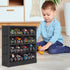 16 Felt Monster Trucks Display Case, Wall-Mounted Slot Storage Case, Groove Fixation Container Holder (Black - New