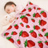26.5 40 Inches Strawberry Baby Blanket for Boys Girls Soft Fleece Minky Blanket with Dotted Backing Double Layer