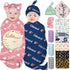 SIMIEEK Personalized Baby Swaddle Blanket Girl Boy Custom Name Receiving Blanket with Bow