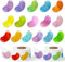 Easter Jelly Bean Sticker - 1000 Pcs Easter Candy Sparkle Glitter Waterproof
