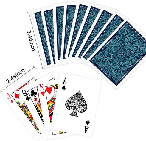 Playing Cards, 2 Pack of Standard Poker Size Cards for Adults, Professional Decks for Game Night and Pinochle