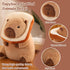 Cute 12 Inch Capybara Plush Doll with Bread Stuffed Animal for Kids Adults