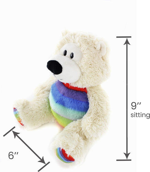 Plushland Rainbow Plush Teddy Bear, Sophie, Multicolor, 12 Inches Plush Bear for Kids