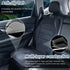 2 Vehicles(2-Pack,Black) Sinvitron Car Seat Protector for Child Car Seat - Waterproof Non-Slip Leather Mat with Mesh