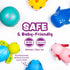 6 Pack Tub Works Under the Sea Light Up Bath Toys, | Water-Activated Light Up Toys Flash & Change Color | Easy-Grip