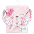 Hudson Baby Floral Bunny Hooded Towel - Unisex Cotton Animal Face Design