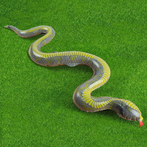 FUTUREPLUSX Inflatable Fake Snake, 3PCS Blow Up Pool Snake Floats for Reptile Jungle Party Decorations