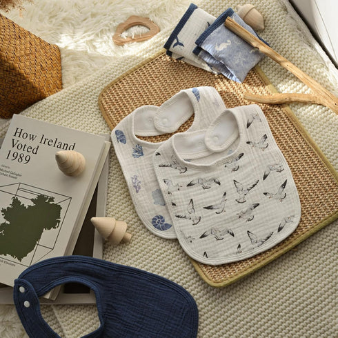 6 Pack (6, Muslin Baby Drool Bibs for Unisex Boys Girls, Soft Cotton Baby Bib for Teething Drooling, Essentials Shower
