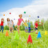 43 Pcs 3 in 1 Carnival Outdoor Games Combo Set for Kids, Includes 6 Plastic Cones, 12 Ring, 12 Bean Bags, 10 Foot