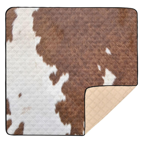Yuiboo Cowhide Use Full Frame Large Stylish Baby Play Mat for Indoor Outdoor