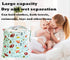 2PCS 14x12In 12x11In Wet Dry Bag for Cloth Diapers, Waterproof Reusable Wet Bag with Zippered Pockets, Washable