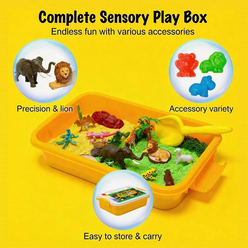 Playset Set 3 4 5 6 7 Carolart Jungle Sensory bin,Safari Animal Figures Toys,Wild Forest Sandbox,Desert Animals Play
