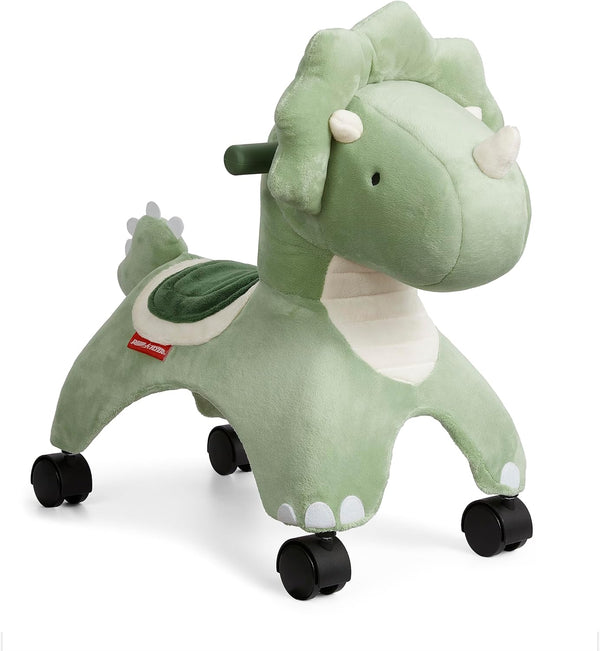 Radio Flyer Dash The Rolling Dinosaur - Ride On Toy for Toddlers Ages 1-3, Green Dinosaur Toy for Kids