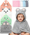 Spearlcable 12 PCS Baby Bath Towels Set - 4 Pack Animal Hooded Baby