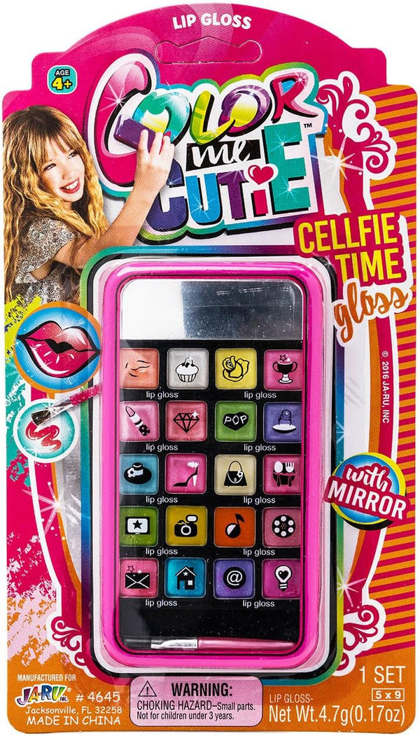 JA-RU Kids Makeup Beauty Toy Kit for Girls (1 Makeup Set) with Mirror, Brush, Eyeshadow Palette, Non-Toxic Cosmetic