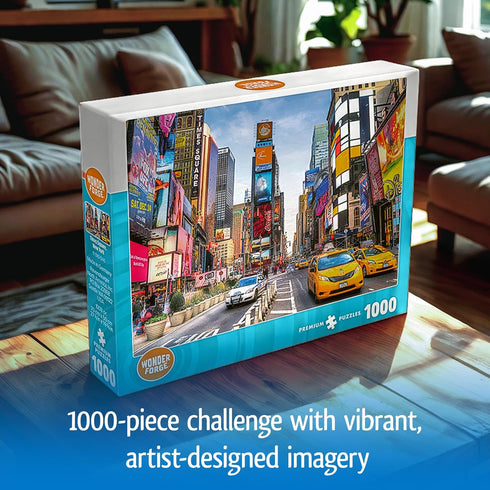 1000 Wonder Forge Times Square New York Piece Jigsaw Puzzle for Adults | Unique, Perfectly-Fitting Pieces | Fun