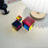 Mixing Color Cube with Display Stand - Diamond Polished Scientific Educational Toys, Gorgeous Silent Desk Toy (size