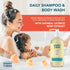 2 Happy Cappy Daily Medicated Shampoo and Body Wash Bundle - Baby Dandruff Shampoo for Cradle Cap and Seborrheic