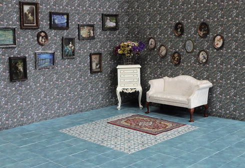 1/12 1/6 60pcs iLAND Dollhouse Flooring on Scale Scale, Miniature Dollhouse Accessories, Double-Sided Dollhouse Floor